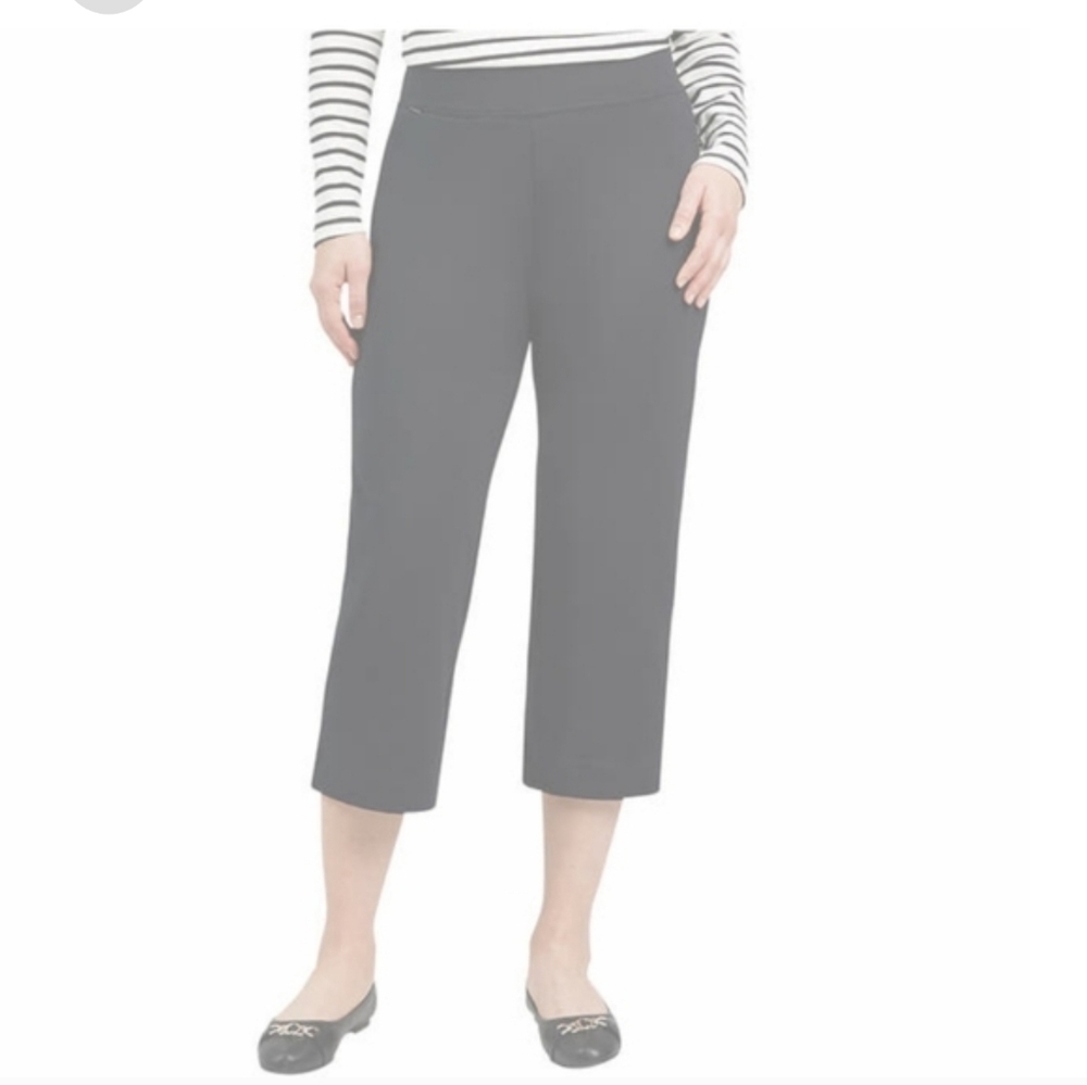 Lands' End Women's Shore Comfort Stretch Knit Capri Pants Pull On nwt